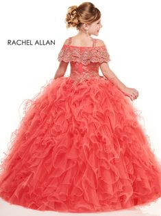 Ball Gown 1740 Perfect Angels Pageant Dress | PageantDesigns.com Expensive Prom Dresses, Formal Gowns Elegant, Elegant Wedding Party, Baptism Dresses, Gowns Elegant, Girls Short Dresses, Girls Long Dresses, Girls Pageant Dresses, Baptism Dress