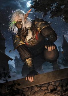 an image of a man with white hair sitting on a ledge