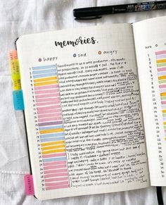 an open notebook with some writing on it