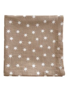 a brown and white polka dot print pocket square