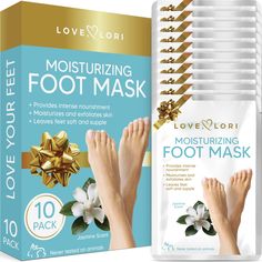 PRICES MAY VARY. FOOT SOFTENING TREATMENT: With our foot moisturizer socks foot care set, you can deeply nourish and hydrate your heels for silky-smooth, gorgeous feet after just 20-minutes of soaking! Use until you achieve the desired results and enjoy! PERFECT GIFT: Unveil the magic of foot masks! The ideal relaxation gift for women and essential foot care for men. Our products effortlessly curate a spa ambiance right in your home. Sit back, relax, and let your feet soak in nourishing ingredie Moisturizer Socks, Feet Masks, Feet Soak, Feet Mask, Foot Mask, Stocking Stuffers For Women, Cracked Heels, Foot Spa, Cracked Skin