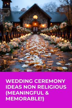 Discover unique non-religious wedding ceremony ideas to make your special day truly unforgettable! From personalized vows and meaningful readings to symbolic unity ceremonies like handfasting, sand ceremonies, or tree planting, there are endless ways to customize your ceremony. Whether you choose a candle lighting ritual, love letter exchange, or incorporate cultural traditions, our guide has creative suggestions to add a personal touch to your celebration. Click here for more details on craf... Personalized Vows, Non Religious Wedding Ceremony, Writing Your Own Vows, Wedding Ceremony Script, Cultural Traditions, Wedding Arch Rustic, Men's Wedding Outfit, Candle Lighting