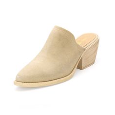 | Cream Comfortable Slip-on Mules For Fall, Suede Slip-ons With Suede Lining And Closed Toe, Beige Suede Slip-ons With Suede Lining, Beige Suede Casual Clogs, Comfortable Suede Slip-ons For Spring, Suede Slip-ons With Suede Lining, Casual Beige Suede Clogs, Fall Suede Slip-on Clogs, Casual Almond Toe Mules With Leather Footbed