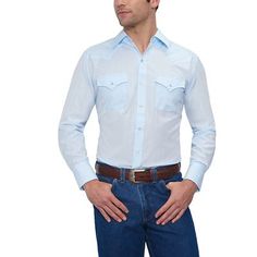 Ely Cattleman Men's Long Sleeve Snap Front Tone On Tone Western Shirt, 15201934 Mens Work Shirts, Mens Workwear, Western Look, Everyday Adventures, Tractor Supply, Tone On Tone, Western Shirt, Ely, Work Shirts