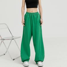 Casual Loose Green Sweatpants
Material: Cotton+ Polyester
Style:Leisure
Size: S, M, L, XL

Color: Green
Occasion: Leisure, Outdoor, Daily, Vacation, Dance Wide Leg Streetwear Pants, Solid Wide Leg Pants For Leisure, Solid Color Wide-leg Leisure Pants, Leisure Wide Leg Trousers, Leisure Wide-leg Pants, Baggy Solid Color Leisure Bottoms, Baggy Full-length Solid Sweatpants, Baggy Full Length Sweatpants, Baggy Full-length Sweatpants