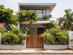 a house with plants growing on the side of it