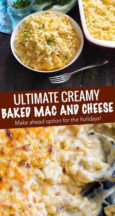 the ultimate creamy baked macaroni and cheese recipe is ready to be eaten on the table