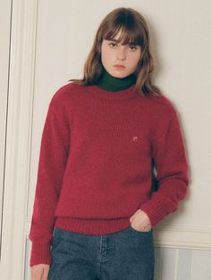 Editor's NotesSoft and hairy knit sweater with wool content. Crew neck, dropped shoulders, and long sleeves. Ribbing at neck, cuffs, and hem. Featuring a metal logo on the chest for detail.- Semi-overfit- Long sleeve- Round neck- Ribbing at neck, cuffs, and hemMeasurements(in.)Size: One Size (XS-M)- Total Length: 24.8- Shoulder Width: 18.5- Chest Girth: 39.3- Hem Circumference: 23.6- Sleeve length: 23.6- Sleeve Circumference: 13.3- Sleeve Opening: 5.9- Armhole: 8.6*The size is measured with all buttons and zippers buttoned and the product placed on a flat surface and pinned evenly.*Depending on the production process, there may be an error of 0.8-1 in., and for knitted or sagging clothes, there may be an error of 0.8-2 in.*Model Info (Tara): Height 5'9 / Bust 30 / Hip 35 / Waist 23Composit Metal Logo, Knit Pullover, Metallic Logo, Knitted Pullover, Drop Shoulder, Knit Sweater, Knitted Sweaters, Knitwear, Round Neck