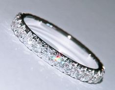 a close up view of a diamond ring