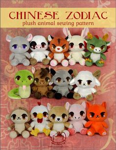 Lunar Zodiac Plush Set Plush Making, Mini Altar, Diy Clothes Hacks, Toys Diy