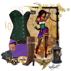 Esmeralda - Steampunk - Dsney's Hunchback of Notre-Dame, created by rubytyra on Polyvore