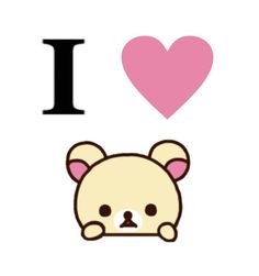 i love teddy bear with pink heart on the back and black letters in white background