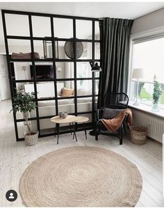 a living room filled with furniture and a large rug on top of a hard wood floor