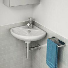 Modern sink ideas for smallest bathroom Smallest Bathroom, Small Downstairs Toilet, Bathroom Under Stairs, Bathroom Decor Themes, Sink Ideas, Cloakroom Basin