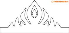 a line drawing of a flame on a white background