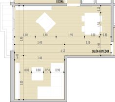 the floor plan for an apartment with two separate rooms