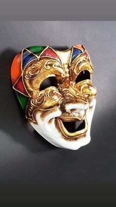 Maschera veneziana originale in cartapesta, fatta a mano e decorata! Masquerade Mask Full Face, Face Mask Masquerade, Mask Masquerade Ball, Mask Full Face, Masquerade Ball Mask, Ball Mask, Mask Masquerade, Costume Masks, Full Face Mask