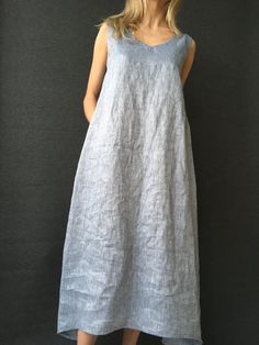 "Linen dress for women, it's elegant, minimalist, and is sure to compliment every occasion, from formal gatherings to outings with friends. Made from 100% European flax, length in front is ± 120 cm(47\"), on back 138 cm(54\") Before placing an order, check the approximate measurements given below. If you are unsure about your size or would like to adjust the length of the item, you could leave your personal measurements (height, bust, waist and hips) in a personalization box. SIZE and FIT Size X Casual Linen Plain Dress, Plain Linen Spring Dress, Plain Linen Beach Dress, Plain Linen Dress For Spring, Solid Linen Maxi Dress For Spring, Solid Unlined Summer Dress, Unlined Summer Dresses, Solid Plain Linen Dress, Linen A-line Maxi Dress