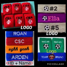 Terry cloth moisture fabric headband or wristband set for your sports player, athletic event, or as gifts or party favors. One size fits Most! Can embroider names, logos, phrases within reason, initials and more. Wristbands are approx. 3.5 inches in height Other sizes available by custom request. Headbands are approx. 7 inches x 2.5 in width. LOGO = 2+ colors of embroidery image or logo as well as longer 2 line phrases NAME = One line of embroidery 10% DISCOUNT OFFERED WITH PURCHASES OF 99.00+ H Personalized Team Spirit Wristband For Sports, Personalized Team Spirit Wristband For Sports Events, White Team Spirit Wristband For Sports, White Team Spirit Wristband For Sports Events, Customizable Adjustable Wristband For Sports, Customizable Adjustable Wristband For Sports Events, Personalized Team Spirit Sports Wristband, Personalized Sporty Wristband For Sports Events, Red Sporty Wristband For Sports Events