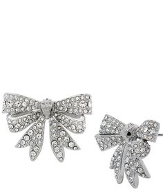 Kurt Geiger London Signature Eagle Bow Crystal Stud Earrings | Dillard's Kurt Geiger Earrings, Girly Jewelry Aesthetic, Party Earrings With Clear Metal, Stylish Jewelry Accessories, Xoxo Jewelry, Handmade Gold Jewellery, Wrist Jewelry, Body Jewelry Piercing, Jewelry Accessories Ideas