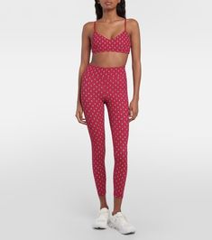 Paisley sports bra in pink - The Upside | Mytheresa Seamless Red Sports Bra, Pink Sports Bra With Built-in Padding, Red Sports Bra With Built-in Bra, Red Seamless Push-up Bra, Red Compressive Sports Bra, Paisley Leggings, Color Name, What A Girl Wants, The Upside