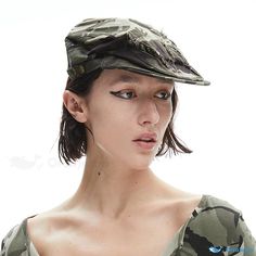 OrcaJump - Cotton Camouflage Beret with Adjustable Strap Casual Camouflage Flat Cap, Spring Outdoor Camouflage Hats, Military Style Camouflage Flat Cap, Military Camouflage Cap, Military Style Camouflage Visor Hats, Military Style Camouflage Cap, Camouflage, Adjustable Straps