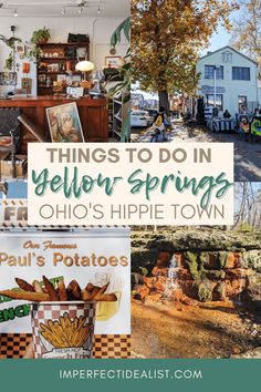 things to do in yellow springs, ohio's hippie town with text overlay