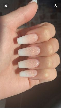 French Fade, Unghie Sfumate, Ombre Acrylic Nails, White Ombre, Summer Acrylic Nails, Acrylic Nails Coffin, Coffin Nails Designs, Dream Nails