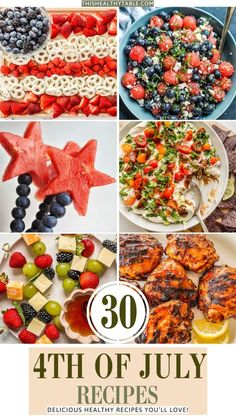 the fourth of july recipe roundup is full of delicious, healthy food and desserts