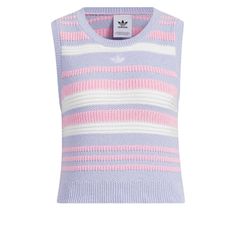 (WMNS) adidas originals Summer Knit Striped Tank Top 'Purple White Pink' JI7053 Purple Sportswear Tops For Spring, Cute Online Clothing Stores, Sports Sneakers, Random Photos, Summer Knitting, Clothing Stores, Ribbed Top, Striped Tank Top, Dream Bedroom