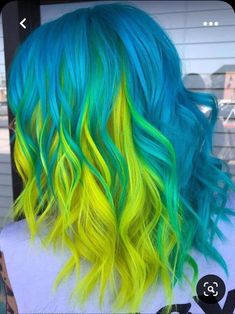 Classy Green Hair Colors Chic Ideas for a Luxe Look Orange Rainbow Hair, Hair Roulette, Two Tone Hair Color, Yellow Hair Color, Vivid Hair, Two Tone Hair, Split Dyed Hair, Hair Color Underneath, Vivid Hair Color