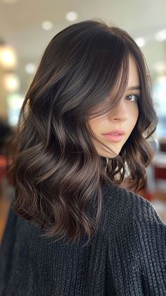 25 Dark Brown Hair Color Ideas: Stunning Shades to Transform Your Look Rich Brown Medium Length Hair, Short Espresso Brown Hair, Different Tones Of Brown Hair, Hair Colour Brown Shades, Muted Black Hair, Deep Ash Brown Hair Dark, Chocolate Brown Hair With Lowlights Fall, Full Hair Color Ideas Dark Brown, Dark Neutral Brown Hair