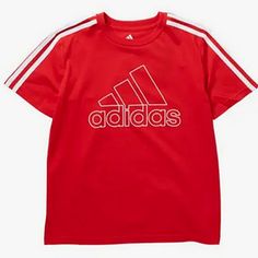 New W/Tags Adidas 3-Stripe Big Boys Short Sleeve Tee. Size Large(14-16). Approx Measurements: Chest 20", Sleeve 7.5", Length 27" All Offers Considered!! Adidas White Tops With Contrast Stripes, Adidas Striped Tops With Three Stripes, Adidas Cotton Tops With Contrast Stripes, Basic Adidas Tops With Three Stripes, Adidas Red Top With Three Stripes, Red Adidas Tops With Three Stripes Branding, Red Short Sleeve Tops With Three Stripes, Red Adidas, Boy Tees