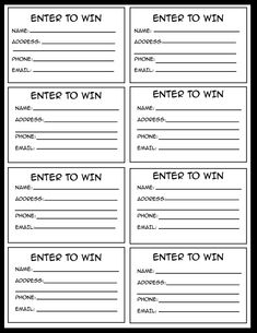 the printable to win game is shown in black and white