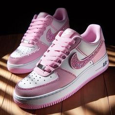 Glow Up Shoes, Nike Custom Shoes, Cute Sneaker Outfits, Cute Casual Shoes, Casual Shoes Women Sneakers, Nike Shoes Women Fashion, Custom Sneakers Diy, Pink Nike Shoes, Pretty Sneakers