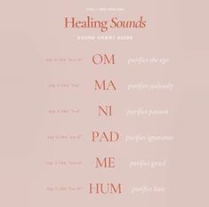 ✨💖✨🙏✨💖✨ #healing #chant #sound #ommanipadmehum Sound Healing Quotes Wisdom, Sound Healing Aesthetic, Sound Healing Quotes, Healing Chant, Hata Yoga, Chanting Meditation, Chakra Health, Sound Meditation, Energy Healing Spirituality