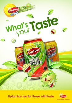 an advertisement for lipton green tea