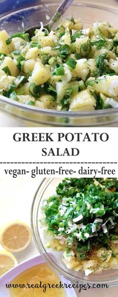 greek potato salad with vegan - gluten - free dairy - free dressing