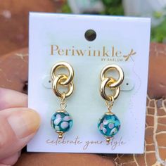 Nwt Periwinkle Woman Post Gold Tone Dangle Earrings Grape Earrings, Seashell Earrings, Starfish Earrings, Earring Tree, Heart Earrings Studs, Silver Earrings Dangle, Purple Amethyst, Teardrop Earrings, Silver Heart