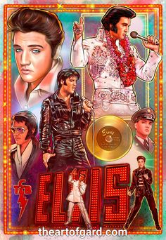 elvis the movie poster with elvis presley, elvis and elvis's name on it