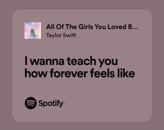 an ad for spotify with the caption all of the girls you loved b