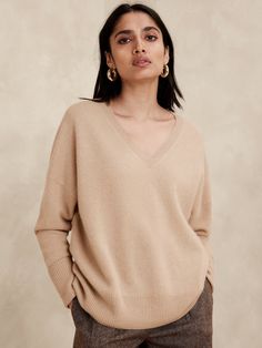 Astrid Boiled Cashmere V-Neck Sweater | Banana Republic Winter Relaxed Fit V-neck Sweater, Casual Cashmere V-neck Sweater For Layering, Oversized Cashmere V-neck Sweater For Winter, Soft Knit Cashmere V-neck Sweater For Work, Workwear Soft Knit Cashmere V-neck Sweater, Classic Cashmere V-neck Sweater In Soft Knit, Cashmere V-neck Soft Knit Sweater, Cashmere Fine Knit V-neck Sweater For Layering, V-neck Cashmere Sweater For Loungewear