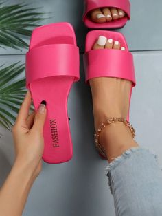 Pink Sandals, Pink Collar, Pink Collars, Hot Pink, Womens Sandals, Collar, Pink