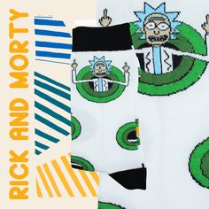 🎁 Rick and Morty socks are great gift for Rick and Morty Fans ✔ High Quality ✔ Long Lasting ✔ Comes with cool Octopus Packaging - Materials: Cotton 80% | Polyamide 19% | Elastin 1% 🇬🇪 Except from funny socks, we produce cool cotton t-shirts and patterned shoelaces #RickandMorty #RickandMortySocks #RickandMortyCottonSocks #RickandMortyGift #RickSocks #MortySocks #RickSanchez #RickSanchezGift #Bestrickandmortygift #MortyCottonSocks #TvShowSocks #PopCultureSocks #HappySocks #CoolSocks Cool Octopus, Funny Socks, Happy Socks, Rick And Morty, Cool Socks, Cotton Socks, Octopus, Shoe Laces