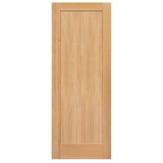 a wooden door with no glass on the front and side paneling, in light wood