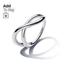 in stock Modern Infinity Rings With Polished Finish, Modern Twist Infinity White Gold Rings, White Gold Infinity Ring With Polished Finish, Modern Infinity Stackable Rings For Anniversary, Infinity Ring, Silver Rings, In Store, Buy Online, Pick Up