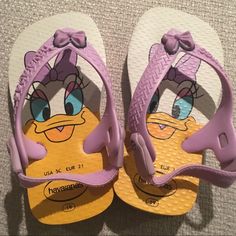 Super Cute Baby Or Toddler Sling Back Havaiana Sandals From Brazil! My Baby Never Got To Use! Brand New With Out Tags, Marked Us Size 5 But Can Fit A 4 As Well. Purple, Orange, White, Daisy Duck Disney Shoes Pool Beach Water Fun Non-slip Flip Flops For Swimming, Cute Non-slip Flip Flops With Round Toe, Playful Non-slip Sandals, Cute Closed Toe Beach Slippers, Non-slip Cartoon Sandals For Summer, Cartoon Style Open Toe Beach Sandals, Cute Synthetic Beach Slippers, Cute Plastic Sandals For The Beach, Cartoon Style Sandals For Beach And Summer