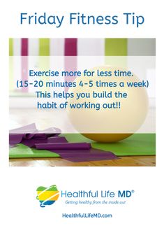 a poster with the words friday fitness tip on it and an image of a ball