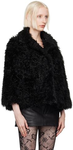 Insulated faux-fur jacket. · Notched lapel · Two-press-stud closure · Welt pockets · Cropped hem · Full logo-woven quilted satin lining Supplier color: Black Home Bedding, Jacob Black, Black Beauty, Bedding Collections, Faux Fur Jacket, Shop Clothing, Fur Jacket, Home Collections, Outerwear Women