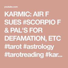 the text reads karmic air f sues scorpiof & pal's for defamation, etc tar